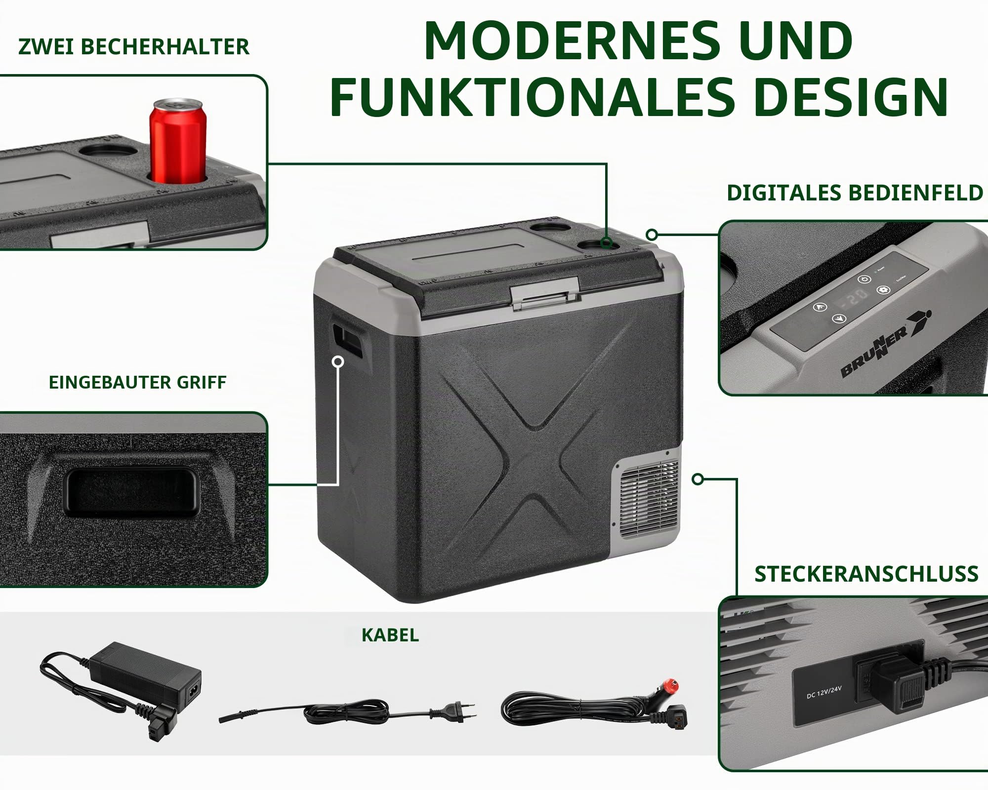 アイドル RT-5095760553 Brunner 0826054N Kühl- und Gefrierschrank, tragbar, mit Kompressor